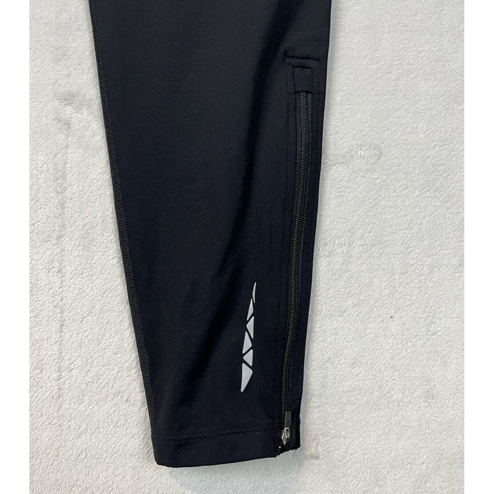 Asics Core Balance Tights Women Large Black Stretch Ankle Zip Vented Run Yoga - Picture 10 of 13